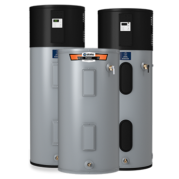 A group of tank water heaters